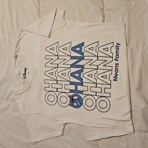 Women's t-shirt Ohana means Family stitch shirt